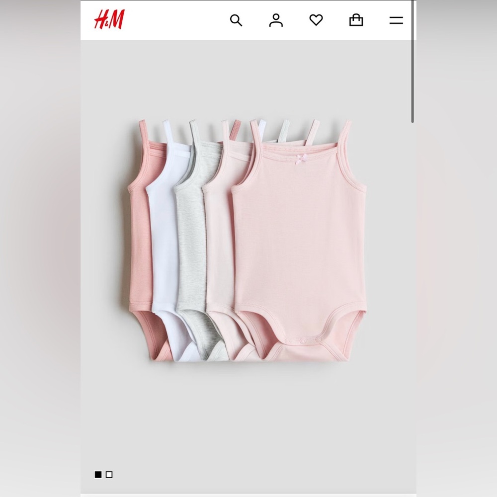 H&M Pink and Gray Kids Bodysuit Collection